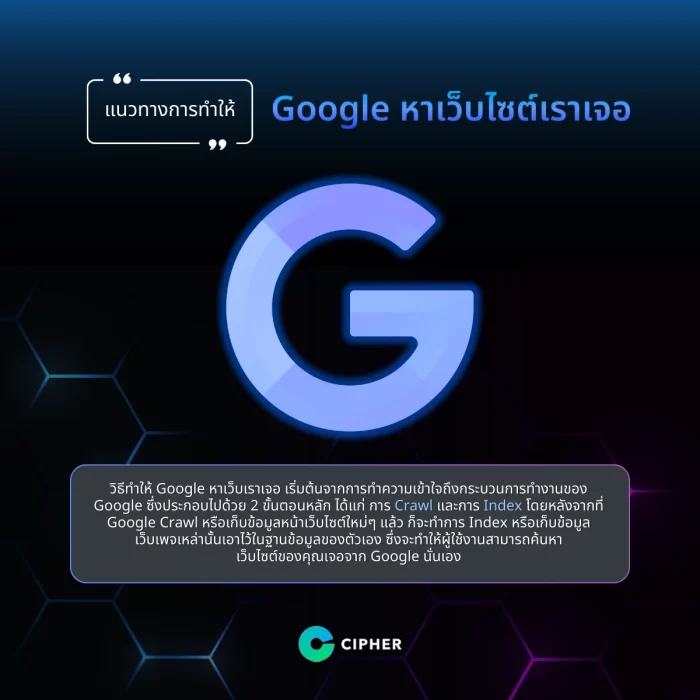 fb-3 แนวทางการทำให้ Google หาเว็บไซต์เราเจอ