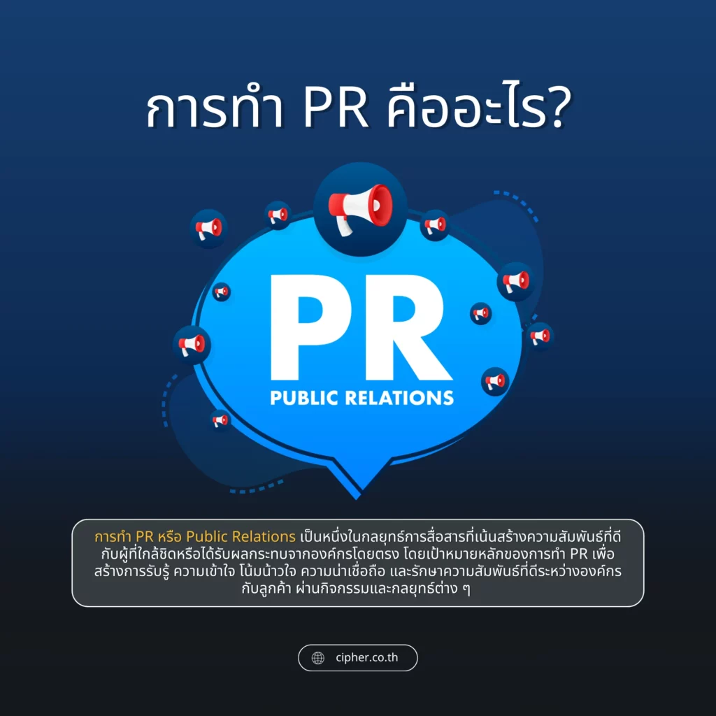 การทำ PR บนเว็บไซต์บริษัทมหาชน