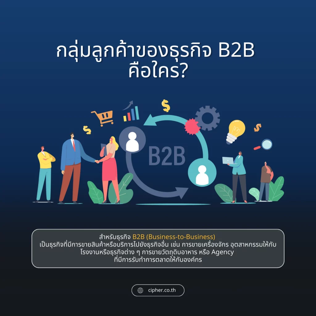 กลุ่มลูกค้าของธุรกิจ B2B คือใคร