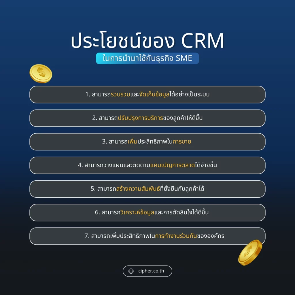 ประโยชน์ของ CRM