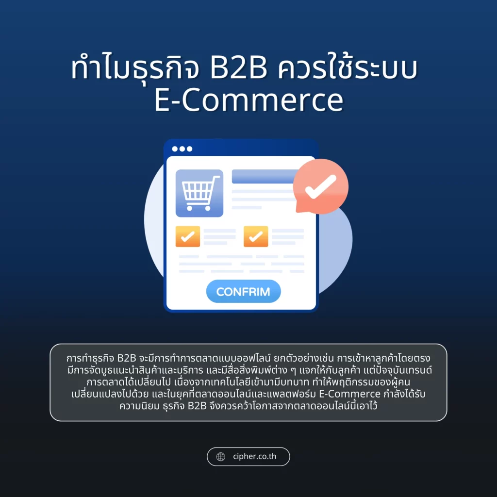 Why should B2B businesses use e-commerce? 