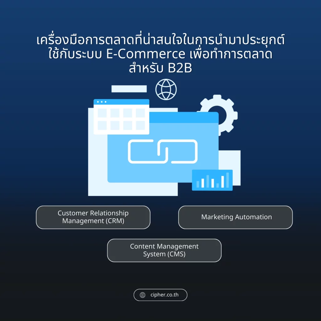 เครื่องมือการตลาดที่น่าสนใจในการนำมาประยุกต์ใช้กับระบบ E-Commerce เพื่อทำการตลาดสำหรับ B2B