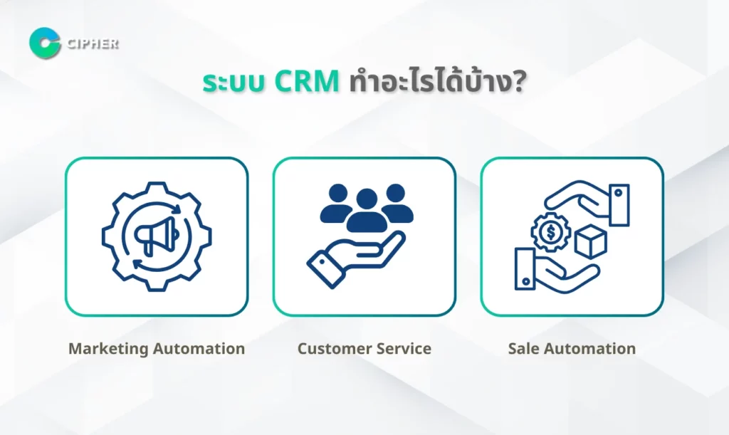 ระบบ CRM ทำอะไรได้บ้าง
