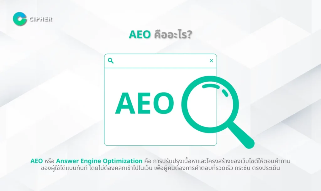 AEO คืออะไร