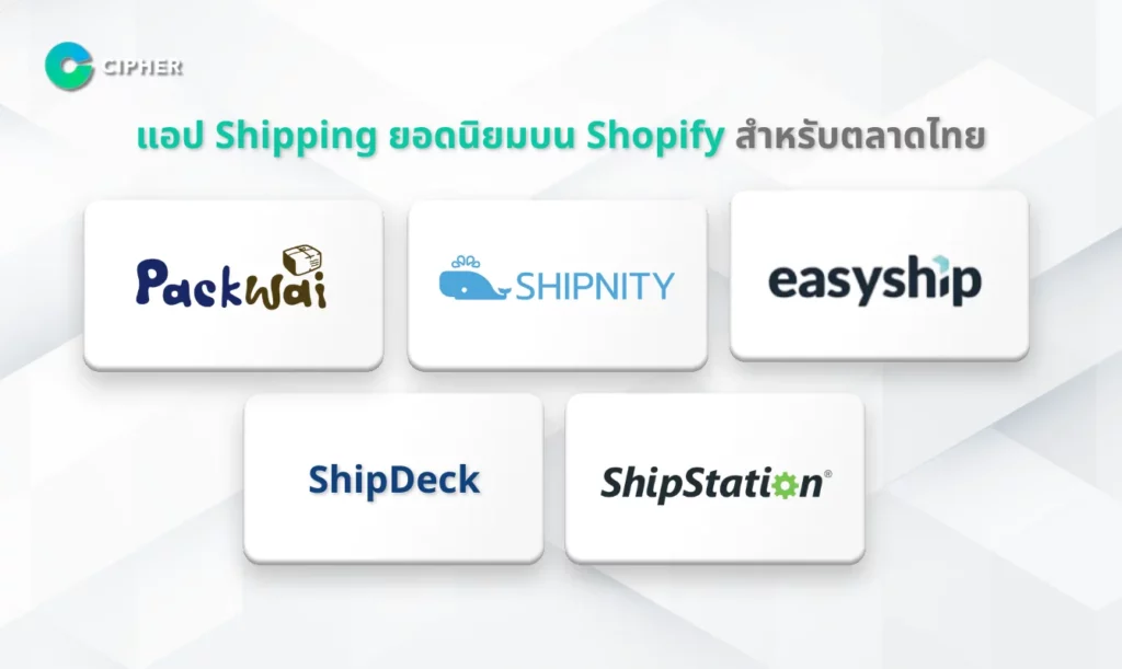 Shopify Shipping App คืออะไร - แอป shipping ยอดนิยม