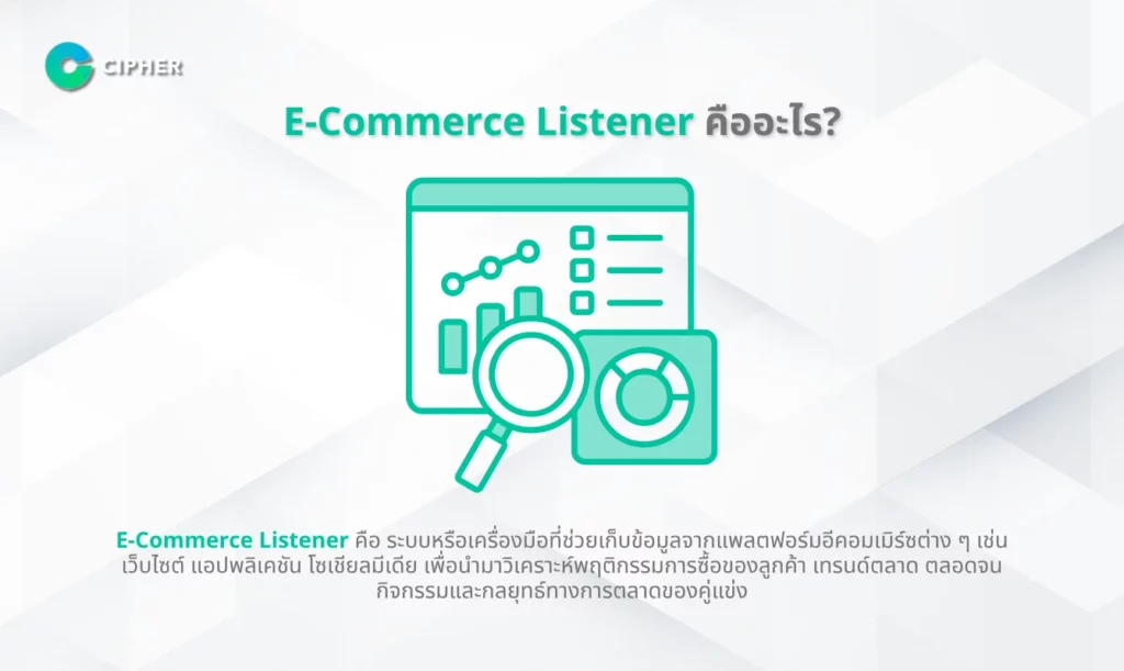 5 วิธีใช้ E-Commerce Listener - E-Commerce Listener คืออะไร?