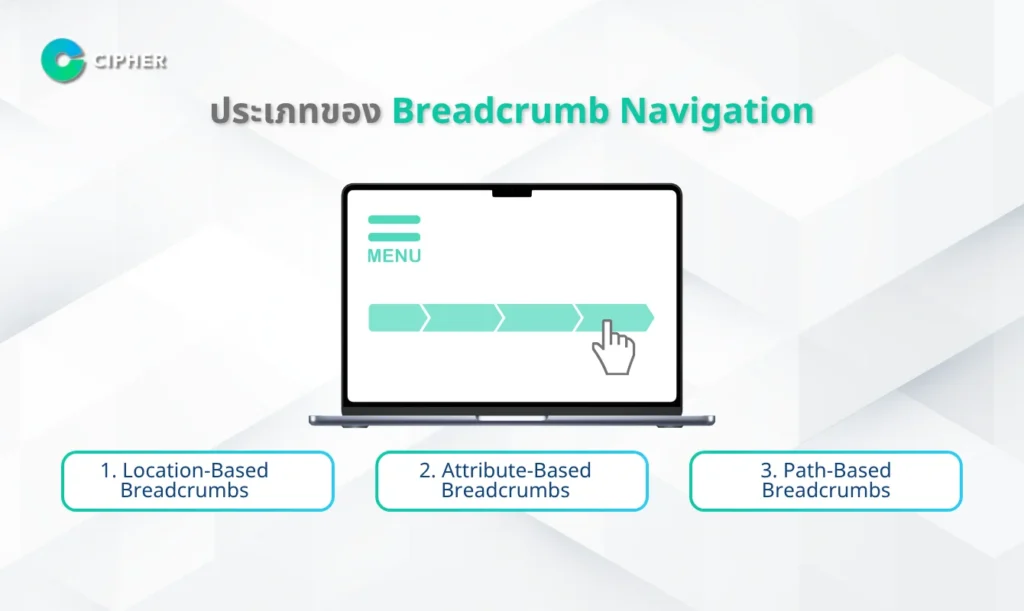 ประเภทของ Breadcrumb