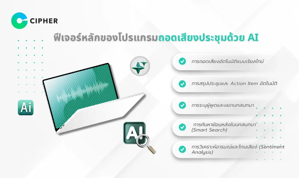 AI ถอดเสียงประชุม