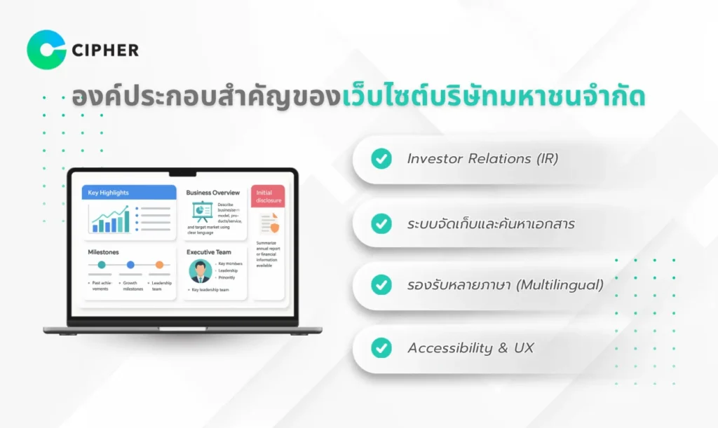 บริการออกแบบเว็บสำหรับบริษัทมหาชนจำกัด