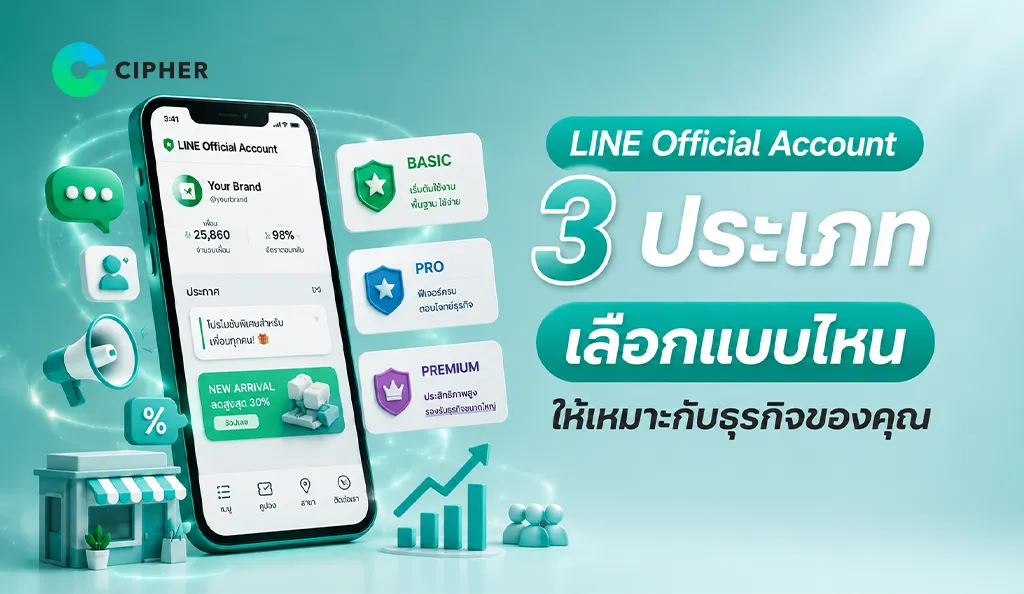 ภาพหน้าปก LINE Official Account 3 ประเภท เลือกแบบไหนให้เหมาะกับธุรกิจของคุณ