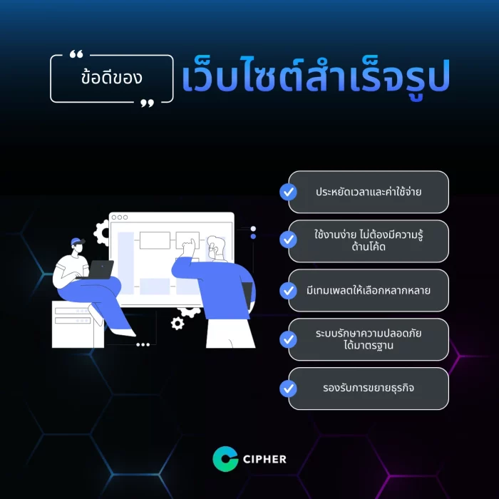 ข้อดีของเว็บไซต์สเร็จรูป