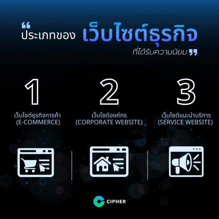 ประเภทของเว็บไซต์ธุรกิจ